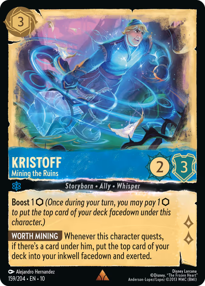 Kristoff - Mining the Ruins Lorcana card (159/204, Whispers in the Well)