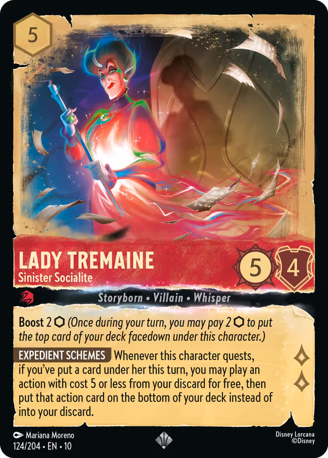 Lady Tremaine - Sinister Socialite Lorcana card (124/204, Whispers in the Well)