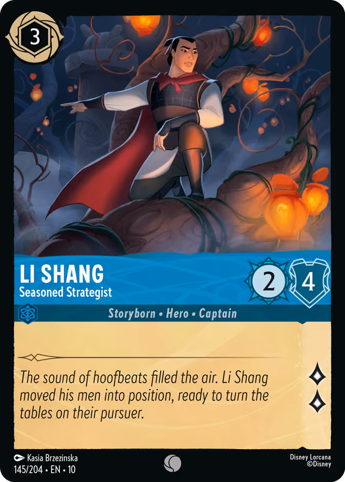 Li Shang - Seasoned Strategist Lorcana card (145/204, Whispers in the Well)