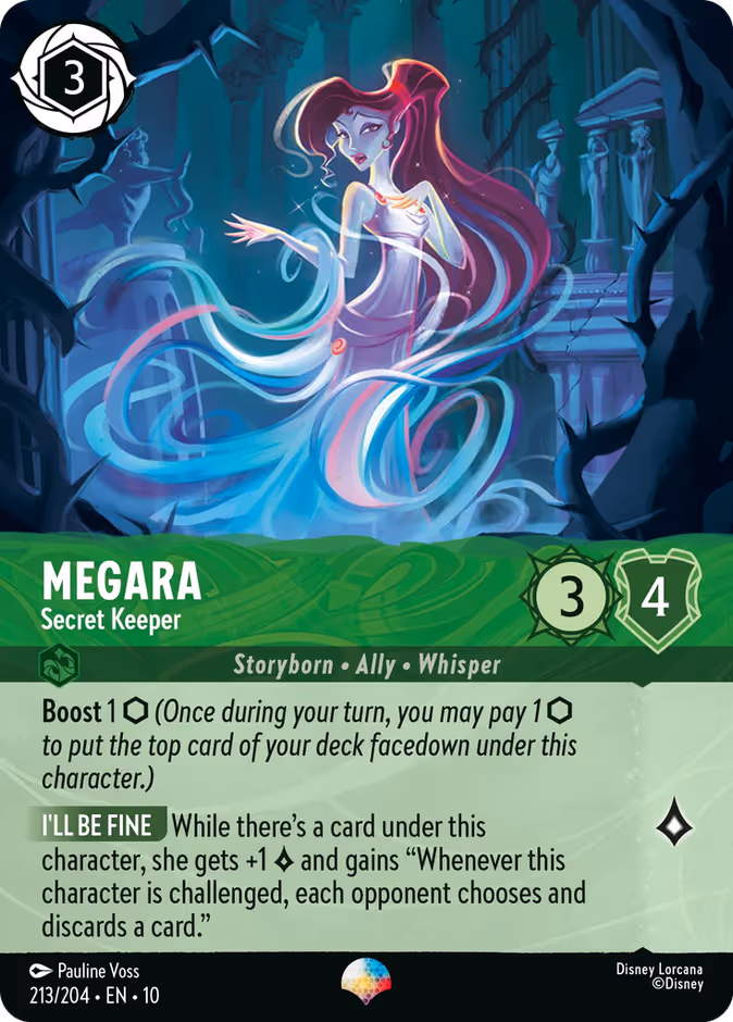 Megara - Secret Keeper Lorcana card (213/204, Whispers in the Well)