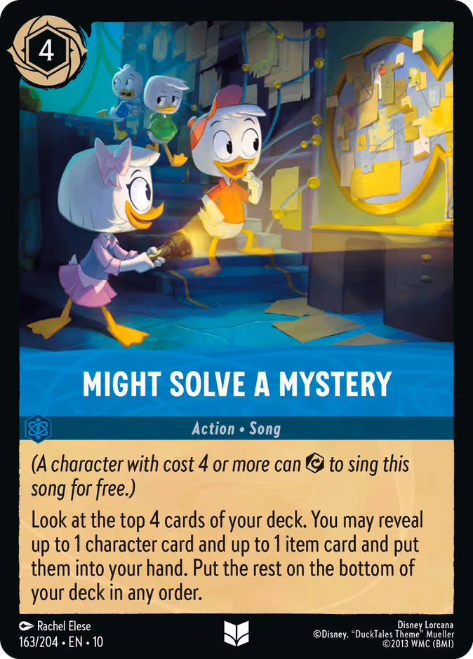 Might Solve a Mystery Lorcana card (163/204, Whispers in the Well)