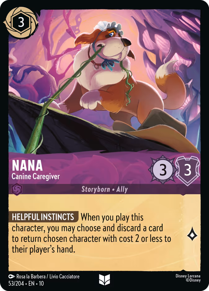 Nana - Canine Caregiver Lorcana card (53/204, Whispers in the Well)