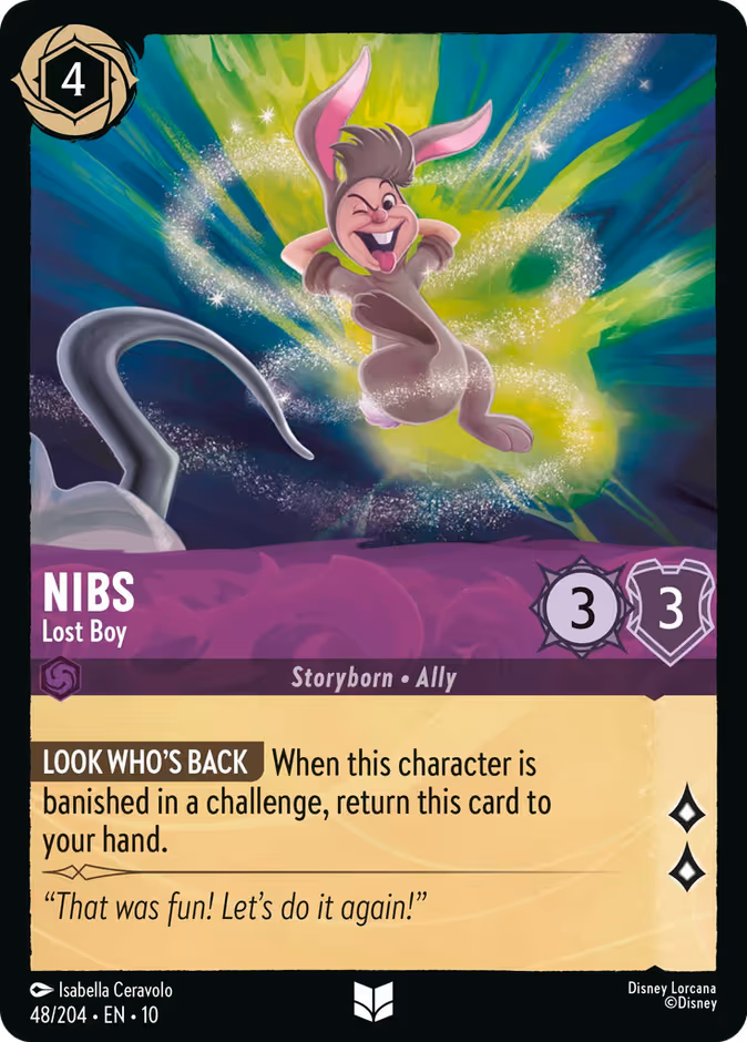 Nibs - Lost Boy Lorcana card (48/204, Whispers in the Well)