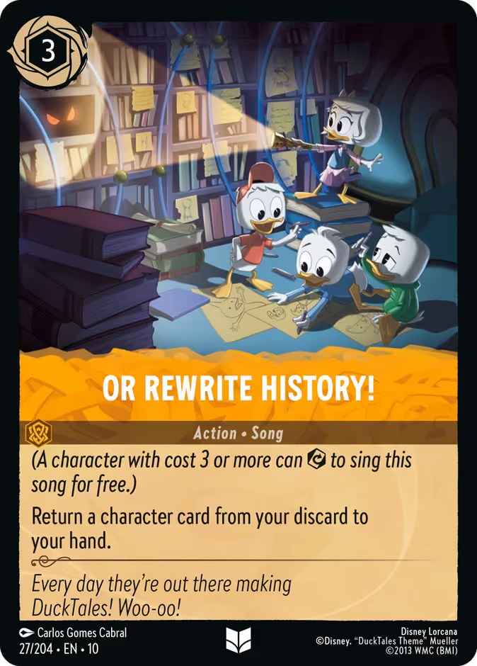 Or Rewrite History! Lorcana card (27/204, Whispers in the Well)