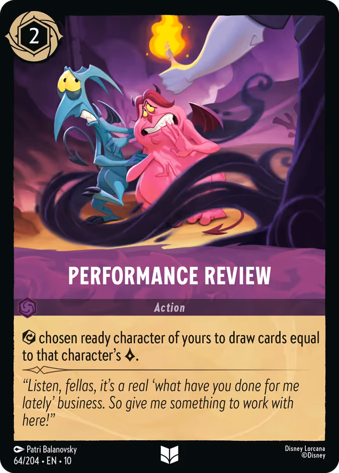 Performance Review Lorcana card (64/204, Whispers in the Well)