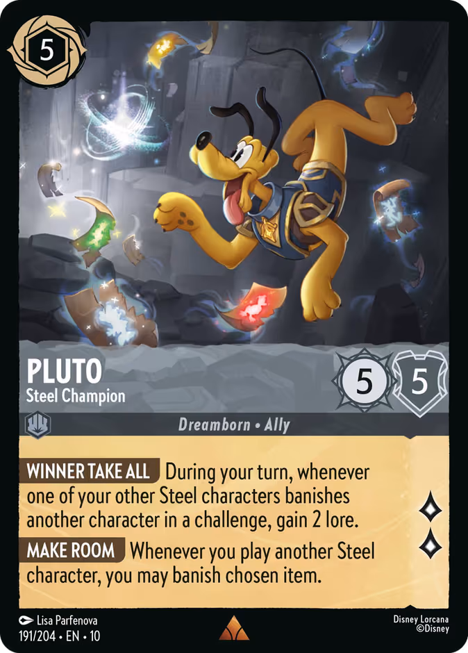 Pluto - Steel Champion Lorcana card (191/204, Whispers in the Well)