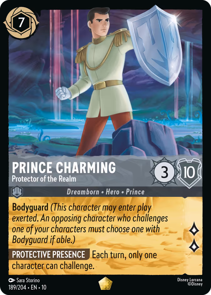 Prince Charming - Protector of the Realm Lorcana card (189/204, Whispers in the Well)