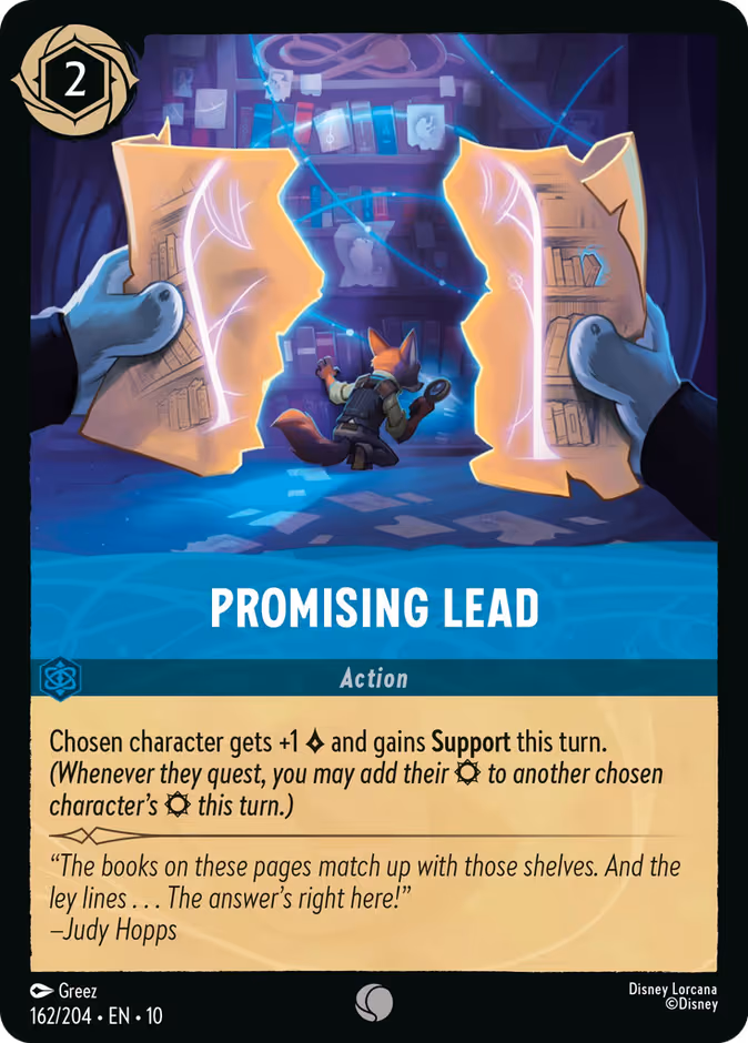 Promising Lead Lorcana card (162/204, Whispers in the Well)