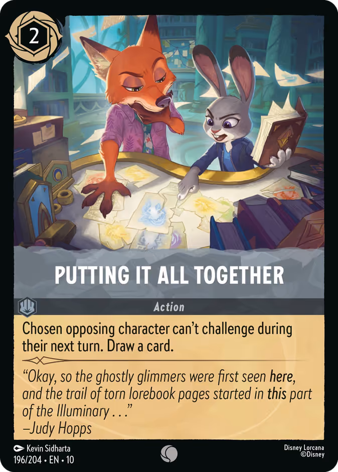 Putting It All Together Lorcana card (196/204, Whispers in the Well)