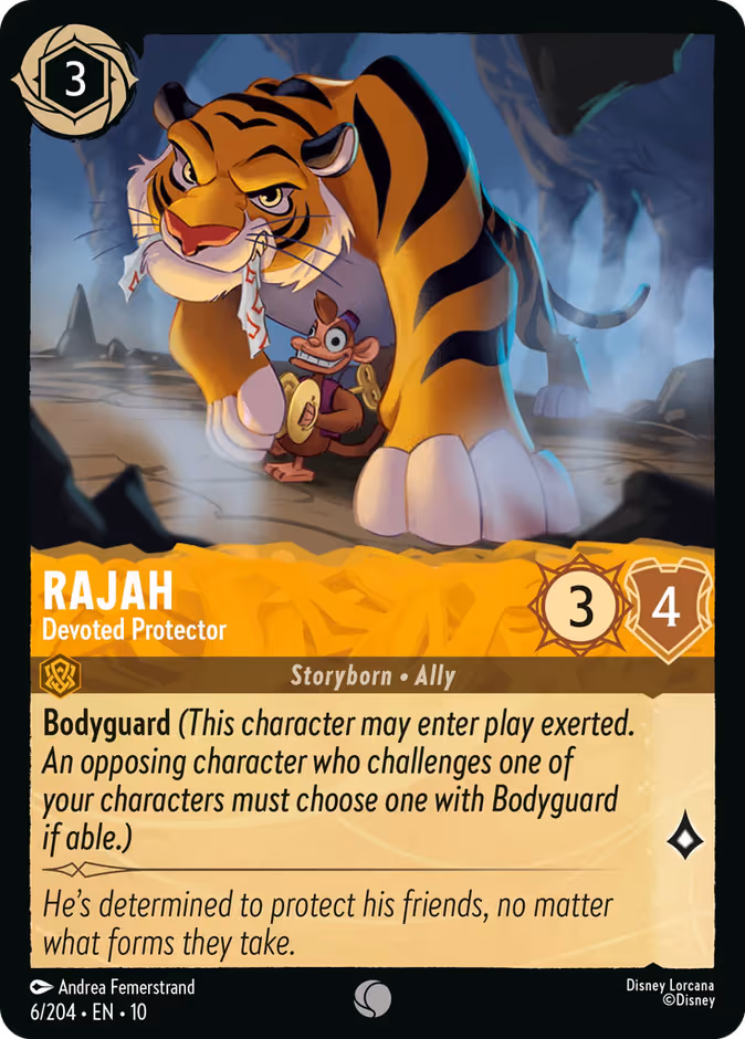 Rajah - Devoted Protector Lorcana card (6/204, Whispers in the Well)