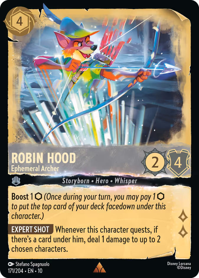 Robin Hood - Ephemeral Archer Lorcana card (171/204, Whispers in the Well)