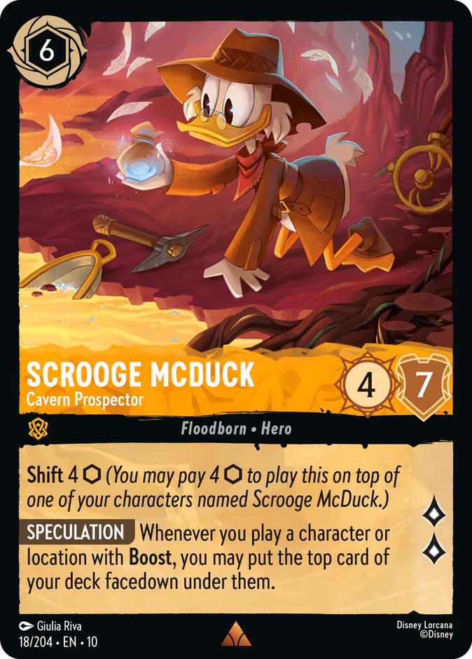 Scrooge McDuck - Cavern Prospector Lorcana card (18/204, Whispers in the Well)