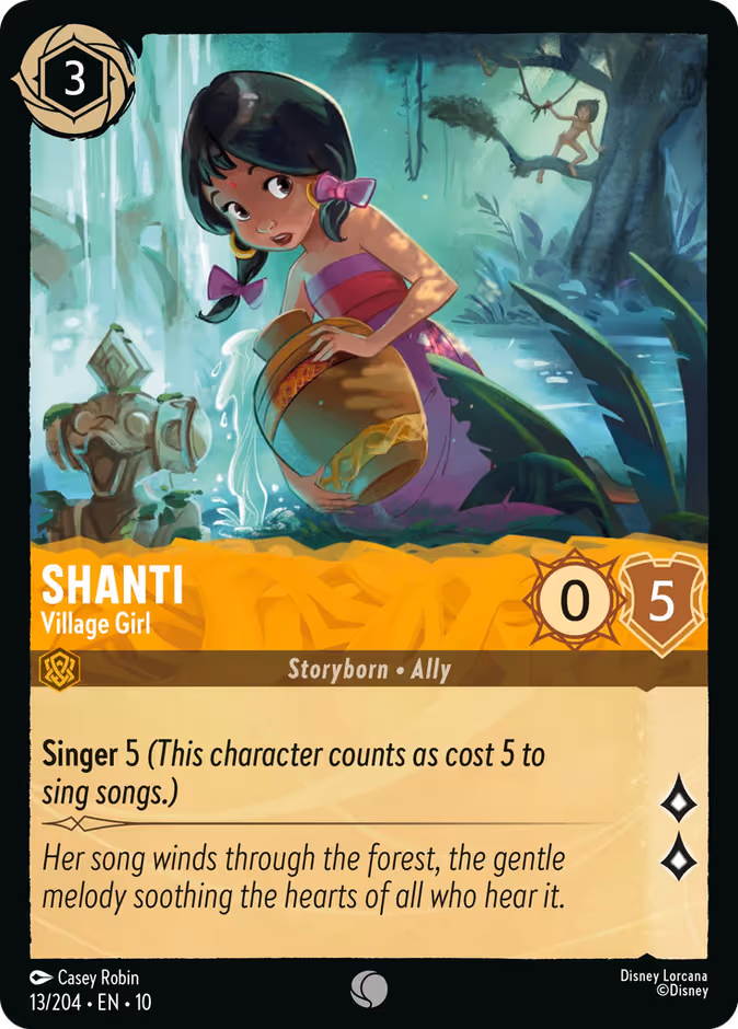 Shanti - Village Girl Lorcana card (13/204, Whispers in the Well)
