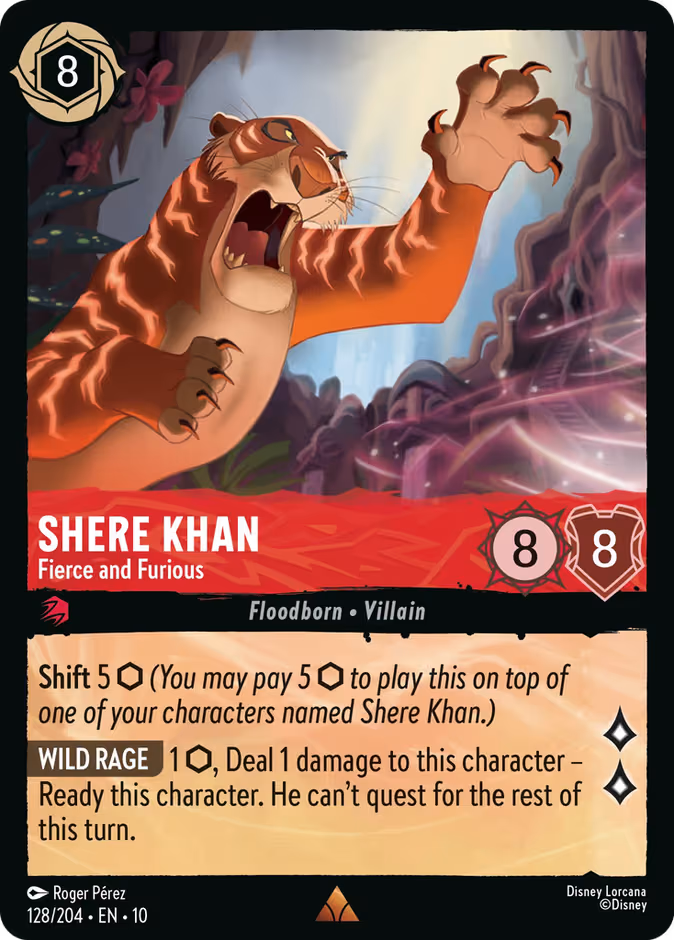 Shere Khan - Fierce and Furious Lorcana card (128/204, Whispers in the Well)