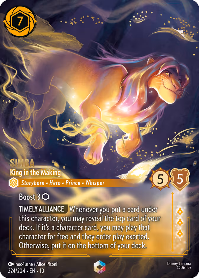 Simba - King in the Making Lorcana card (224/204)
