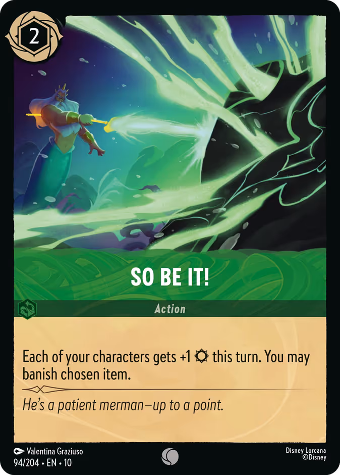 So Be It! Lorcana card (94/204, Whispers in the Well)