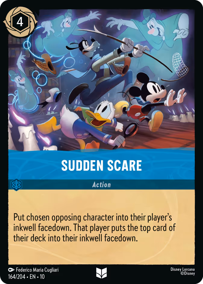 Sudden Scare Lorcana card (164/204, Whispers in the Well)