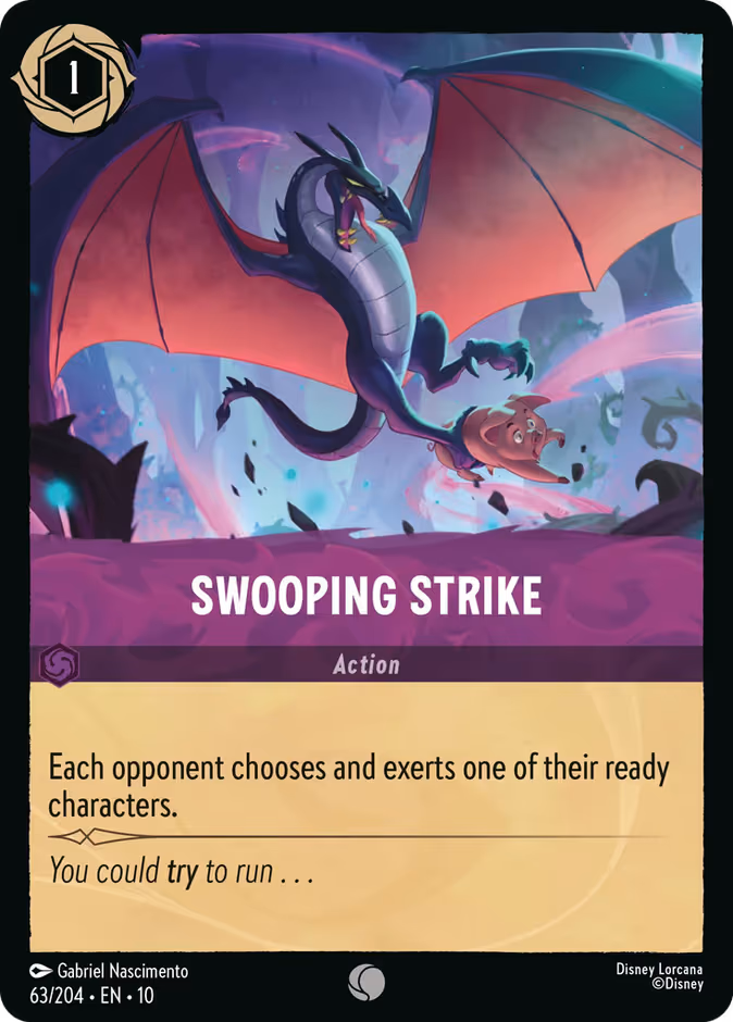 Swooping Strike Lorcana card (63/204, Whispers in the Well)