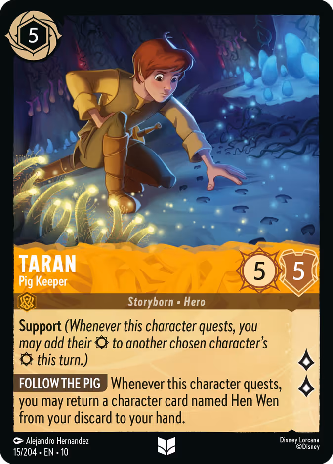Taran - Pig Keeper Lorcana card (15/204, Whispers in the Well)