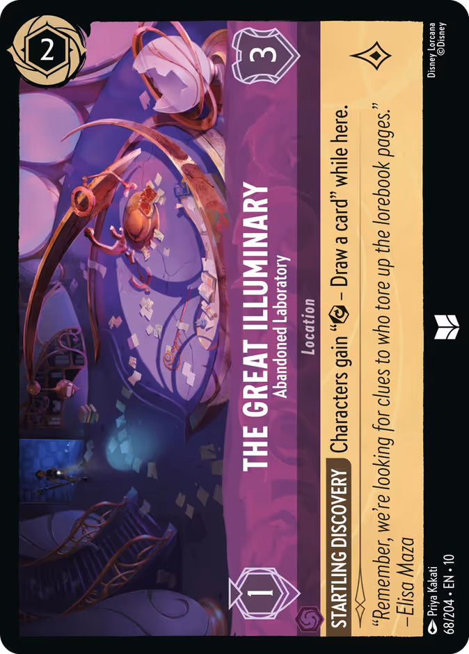 The Great Illuminary - Abandoned Laboratory Lorcana card (68/204, Whispers in the Well)