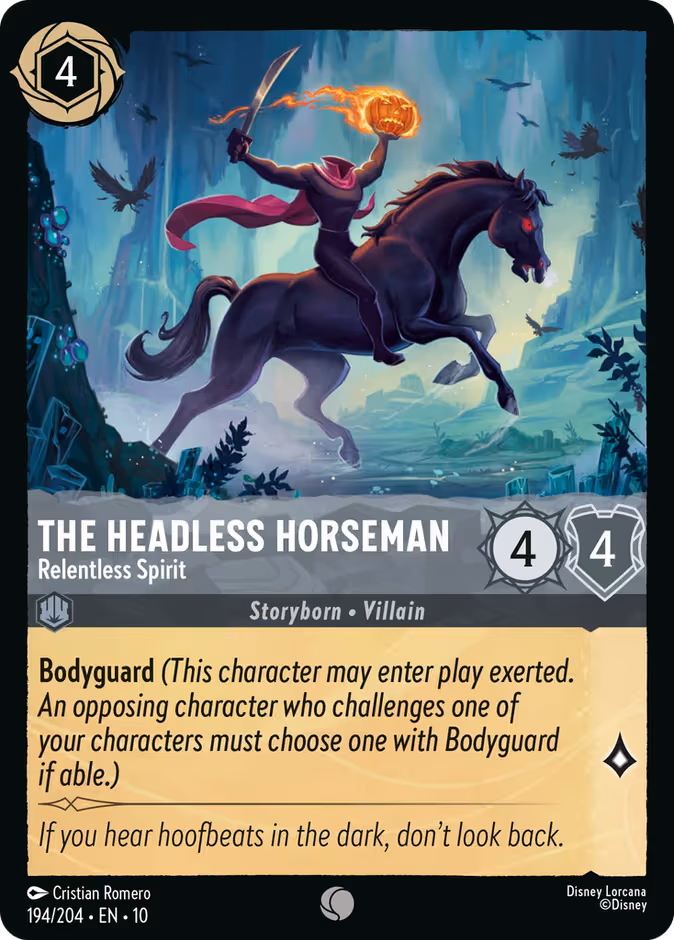 The Headless Horseman - Relentless Spirit Lorcana card (194/204, Whispers in the Well)