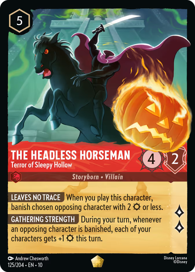 The Headless Horseman - Terror of Sleepy Hollow Lorcana card (125/204, Whispers in the Well)