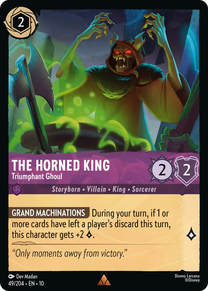 The Horned King - Triumphant Ghoul Lorcana card (49/204, Whispers in the Well)