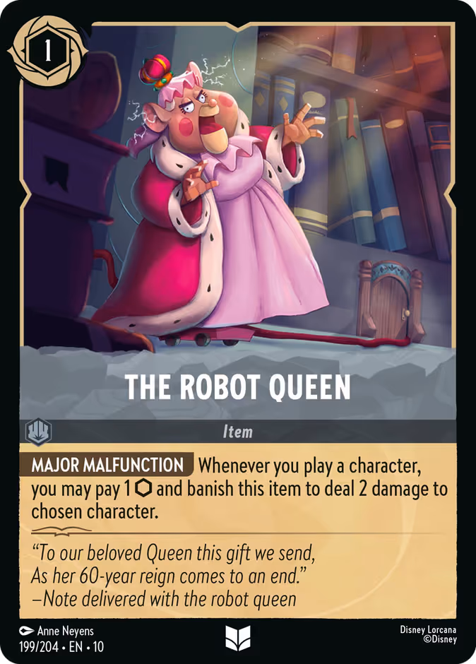 The Robot Queen Lorcana card (199/204, Whispers in the Well)