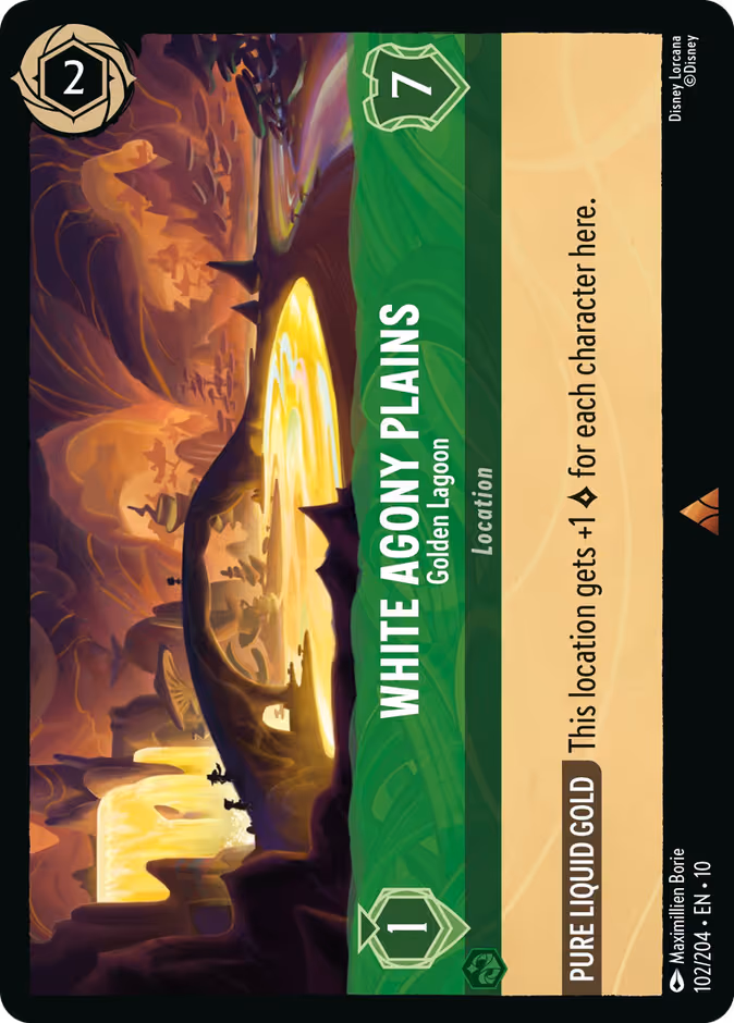 White Agony Plains - Golden Lagoon Lorcana card (102/204, Whispers in the Well)