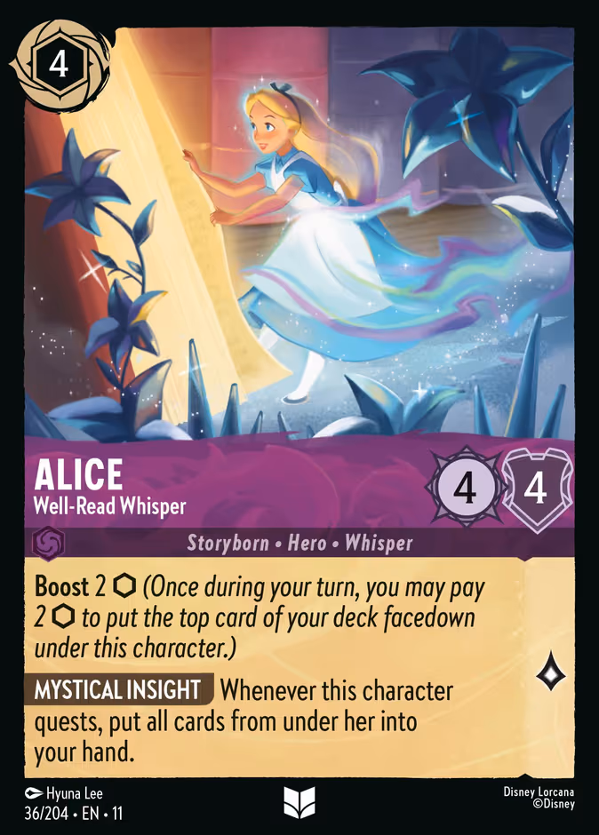 Alice - Well-Read Whisper Lorcana card (36/204, Winterspell)