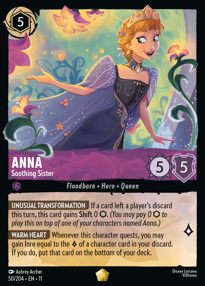 Anna - Soothing Sister Lorcana card (50/204, Winterspell)