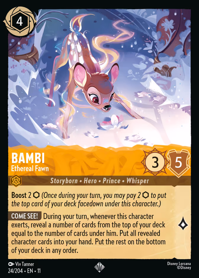 Bambi - Ethereal Fawn Lorcana card (24/204, Winterspell)