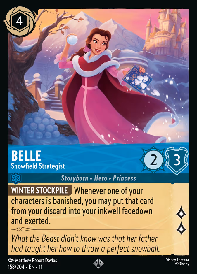 Belle - Snowfield Strategist Lorcana card (158/204, Winterspell)