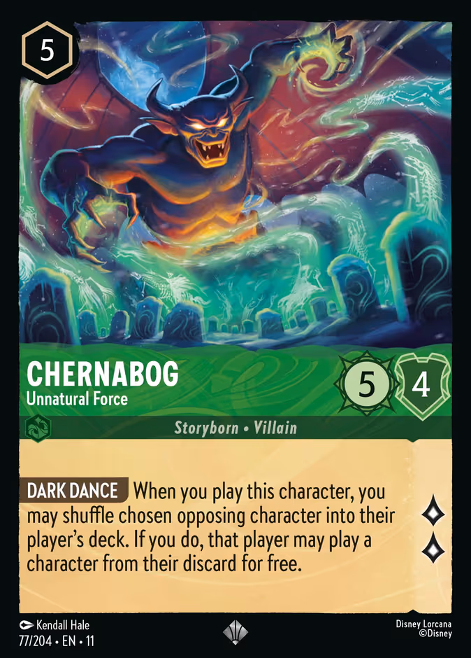Chernabog - Unnatural Force Lorcana card (77/204, Winterspell)