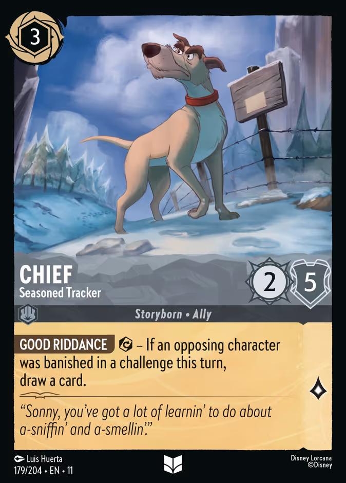Chief - Seasoned Tracker Lorcana card (179/204, Winterspell)