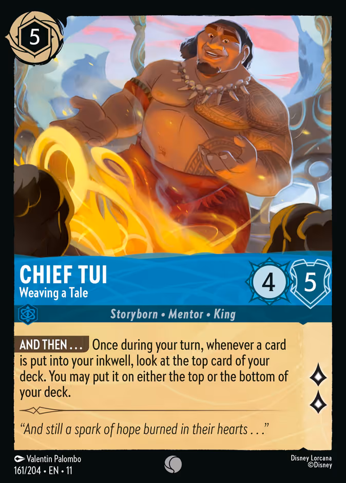 Chief Tui - Weaving a Tale Lorcana card (161/204, Winterspell)
