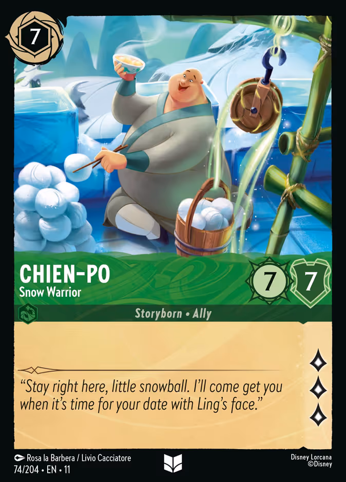 Chien-Po - Snow Warrior Lorcana card (74/204, Winterspell)