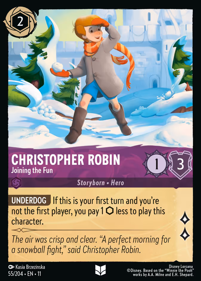 Christopher Robin - Joining the Fun Lorcana card (55/204, Winterspell)