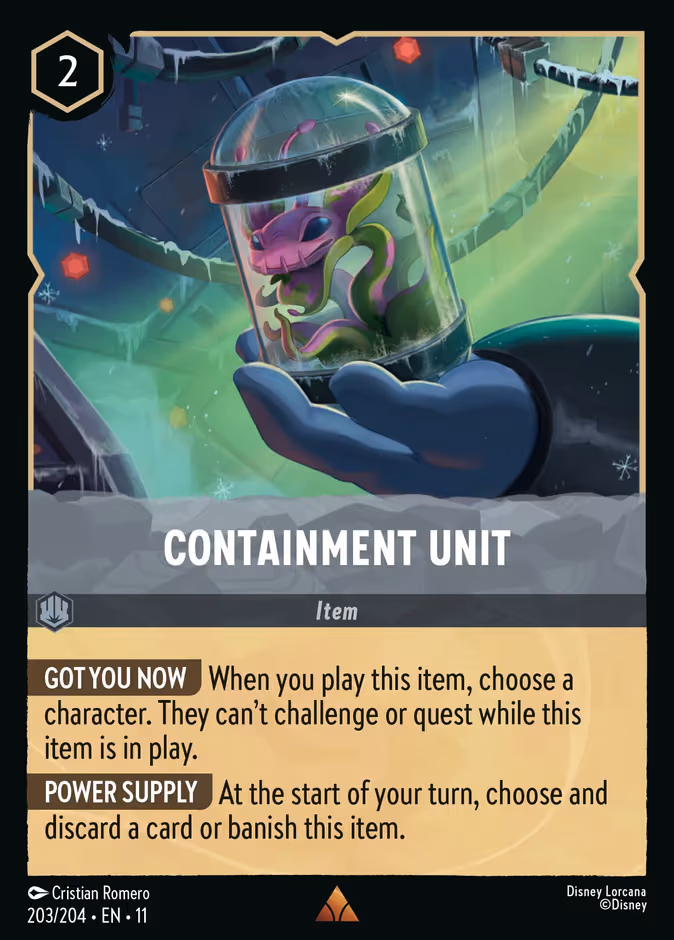 Containment Unit Lorcana card (203/204, Winterspell)