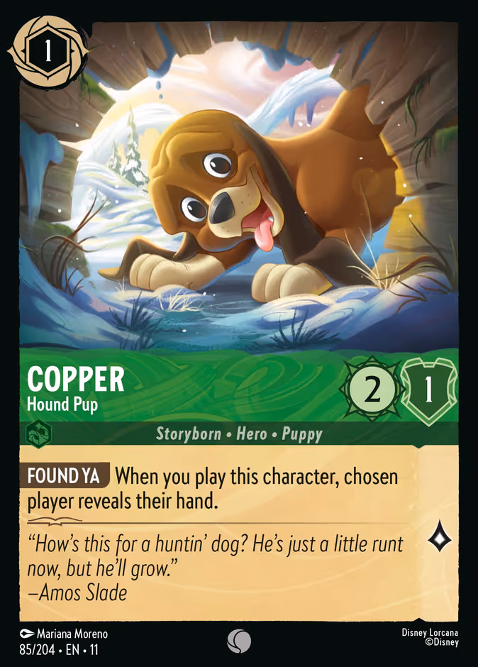 Copper - Hound Pup Lorcana card (85/204, Winterspell)