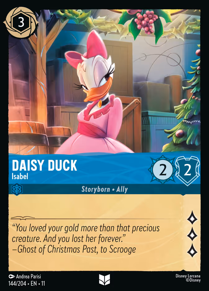 Daisy Duck - Isabel Lorcana card (144/204, Winterspell)