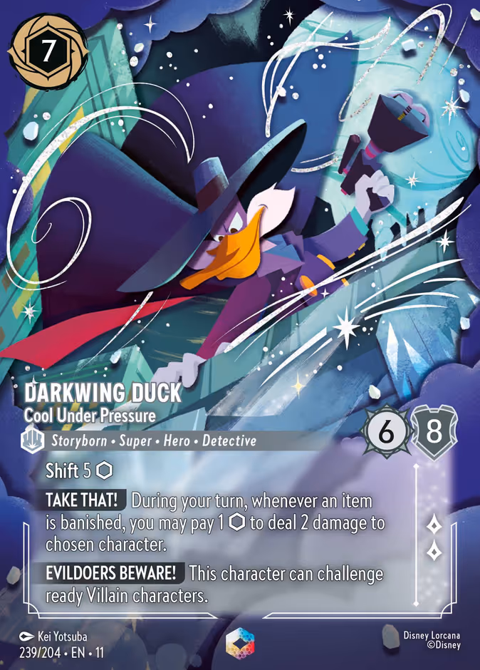Darkwing Duck - Cool Under Pressure Lorcana card (239/204, Winterspell)