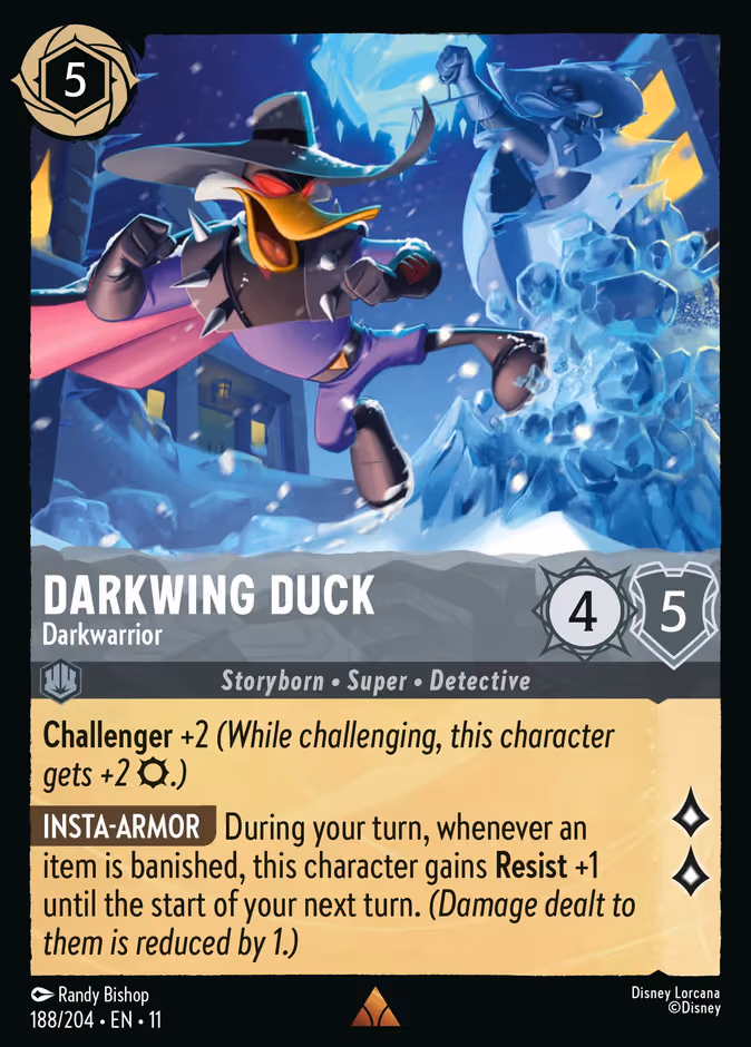 Darkwing Duck - Darkwarrior Lorcana card (188/204, Winterspell)