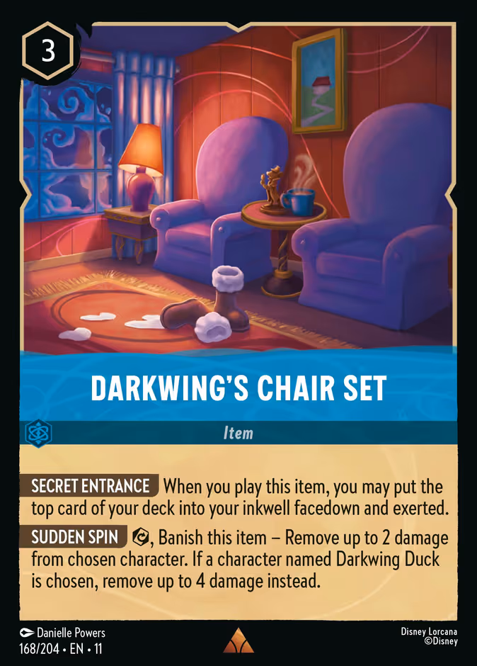 Darkwing's Chair Set Lorcana card (168/204, Winterspell)