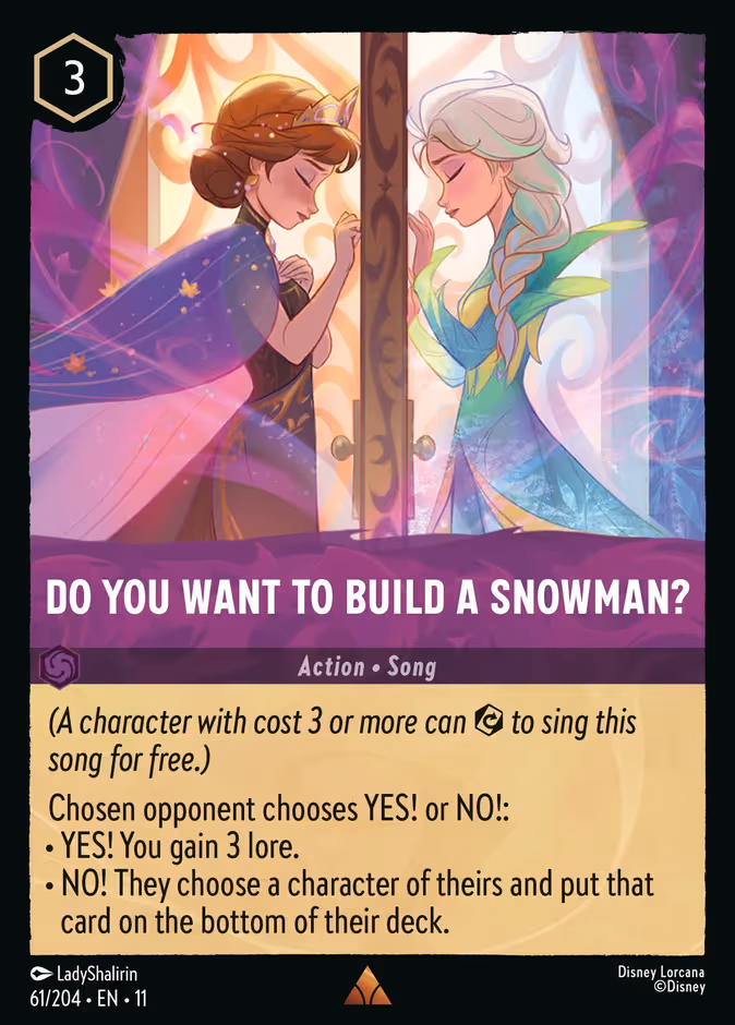 Do You Want to Build A Snowman? Lorcana card (61/204, Winterspell)