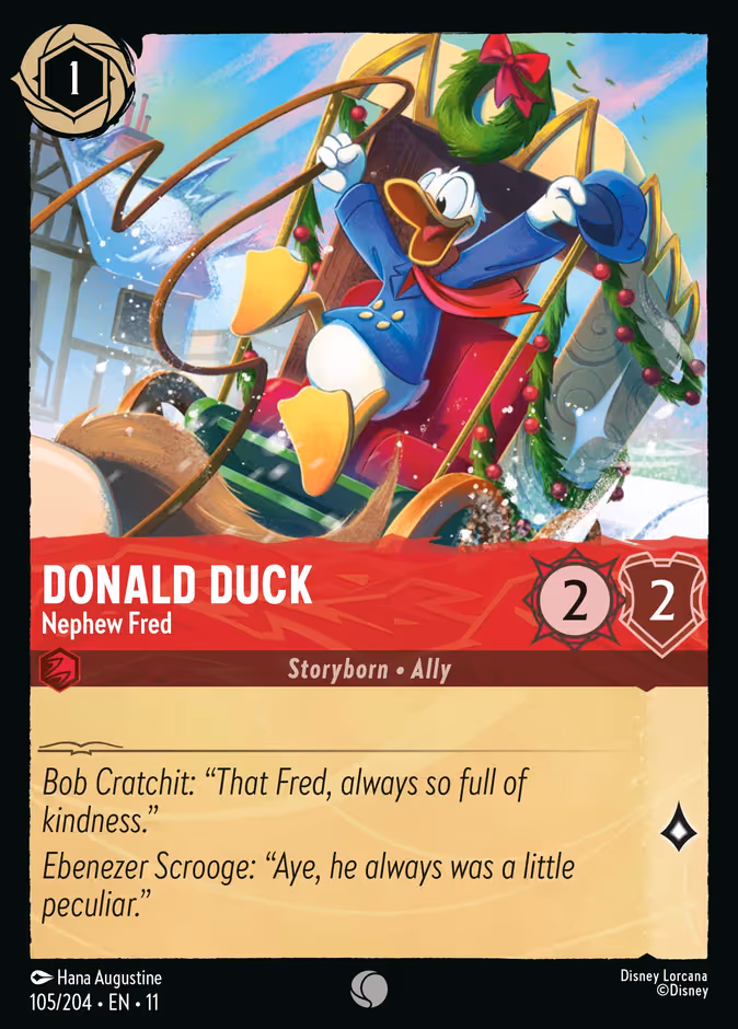 Donald Duck - Nephew Fred Lorcana card (105/204, Winterspell)