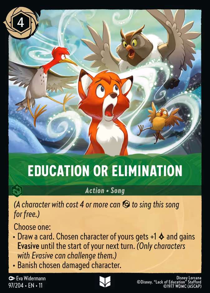 Education or Elimination Lorcana card (97/204, Winterspell)