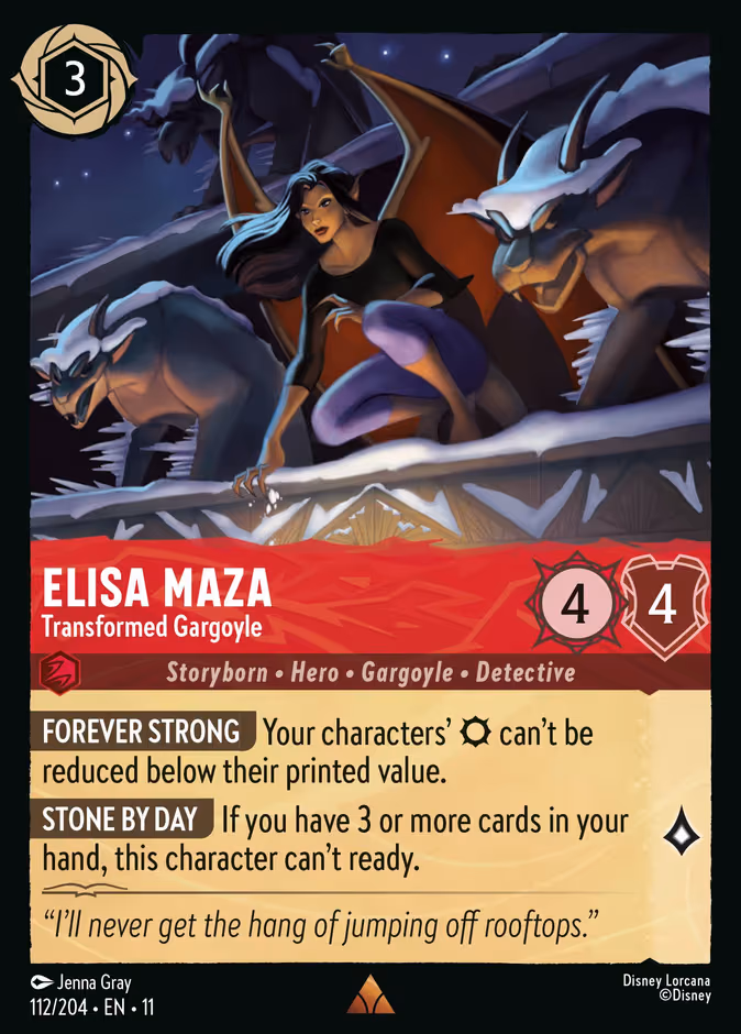 Elisa Maza - Transformed Gargoyle Lorcana card (112/204, Winterspell)