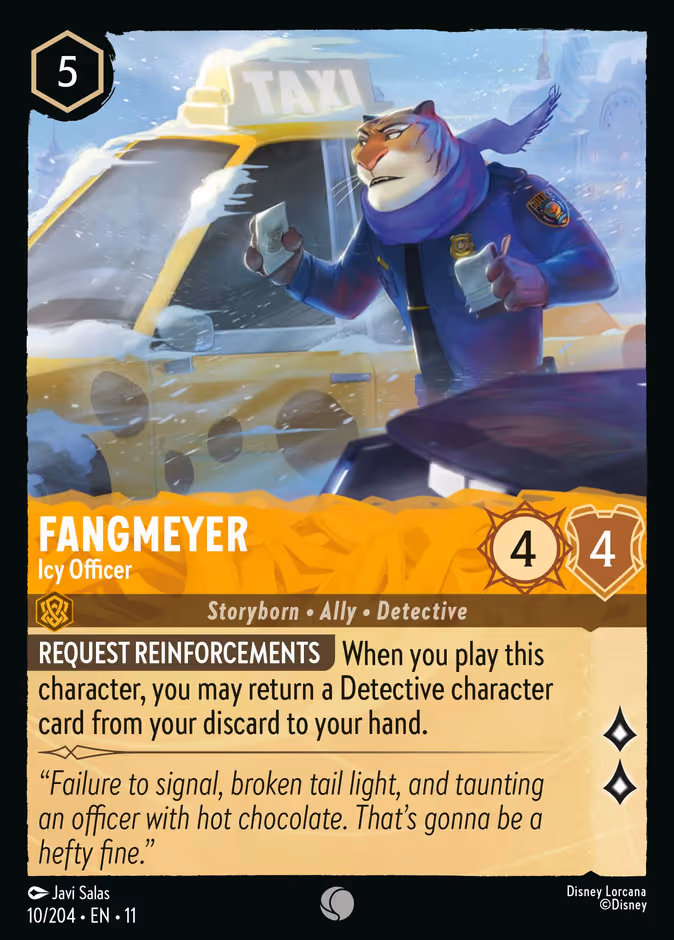Fangmeyer - Icy Officer Lorcana card (10/204, Winterspell)