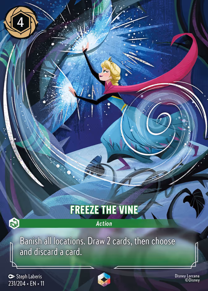 Freeze the Vine Lorcana card (231/204, Winterspell)
